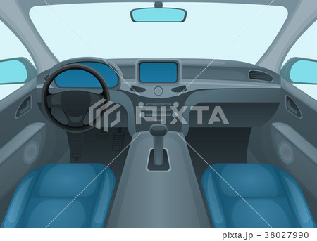 Inside Car or Auto Interior. Vector 38027990
