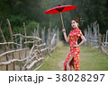 Chinese women in red dress 38028297