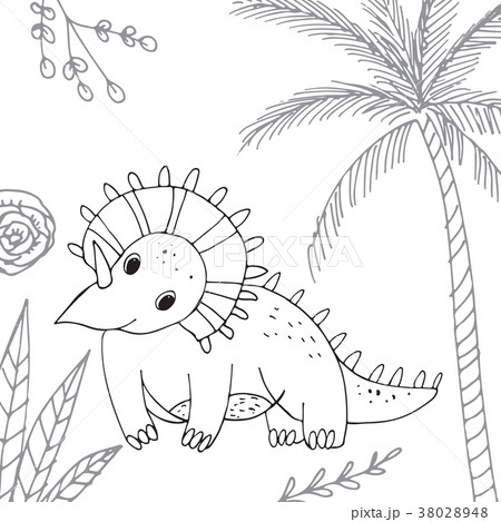 Stylized dinosaur of the middle to late Cretaceous 38028948