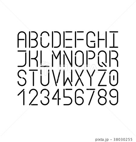 Modern single line font. Vector uppercase letters Modern single line font. Vector uppercase letters 38030255