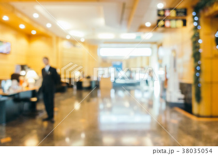 Abstract blur hotel and lobby interior 38035054