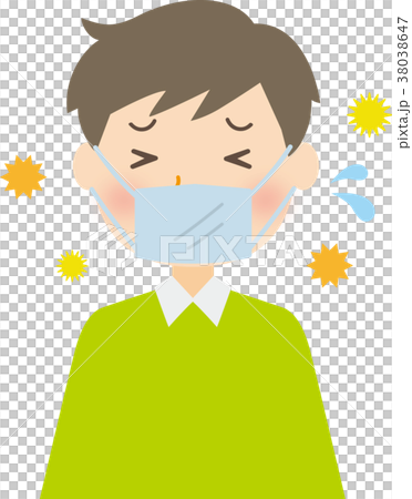 마스크를 쓴 남자 스톡일러스트 38038647 Pixta