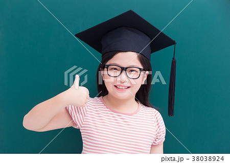 cute girl with green chalkboard 38038924
