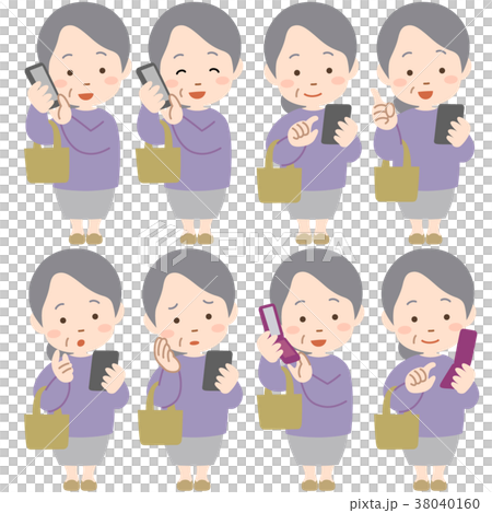 携帯電話とおばあちゃん 38040160