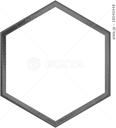 六角形フレームのイラスト素材
