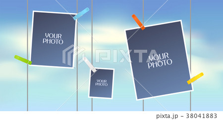 Collage of photo frames vector illustration 38041883