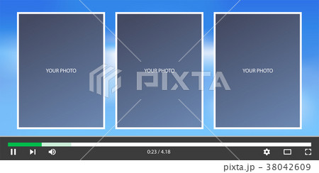 Collage of photo frames vector illustration 38042609