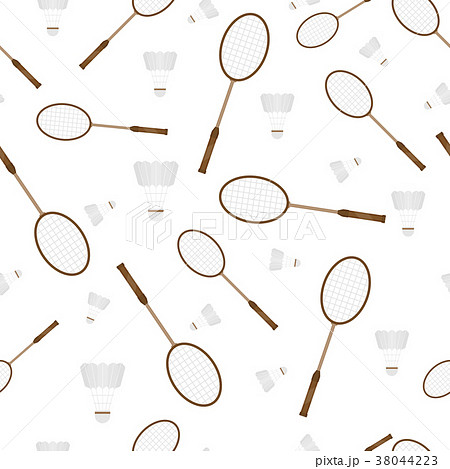 Badminton Seamless Patternのイラスト素材