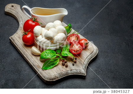 Italian mozzarella cheese and tomatoes. Caprese 38045327