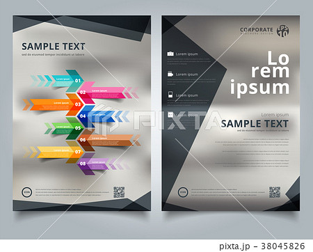 Brochure Template geometric black color scheme 38045826