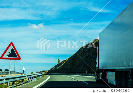 Fast road in the mountains in Spain 38046166