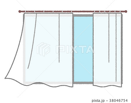 レースカーテンのイラスト素材 38046754 Pixta