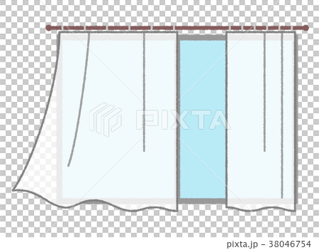 レースカーテンのイラスト素材