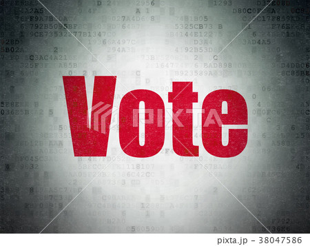 Political concept: Vote on Digital Data Paper 38047586