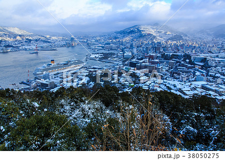 鍋冠山からの雪景色　【長崎県長崎市】 38050275
