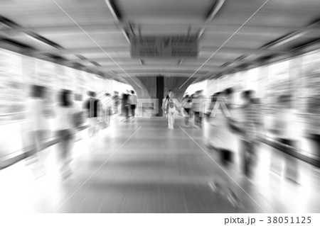 Moving blur zoom people walking 38051125
