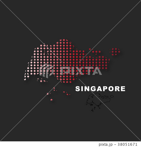 Map of Singapore Polkadot Pattern Background Map of Singapore Polkadot Pattern Background 38051671