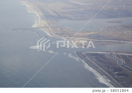 名取川河口 空撮 名取川河口 空撮 38051804