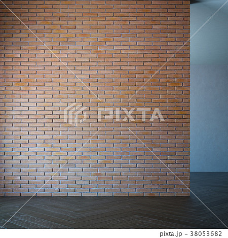 empty room with brick wall, 3d rendering 38053682
