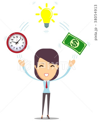 Young woman and idea, money time in business 38054913