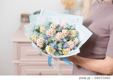 beautiful luxury bouquet of pink hyacinths flowers beautiful luxury bouquet of pink hyacinths flowers 38055060