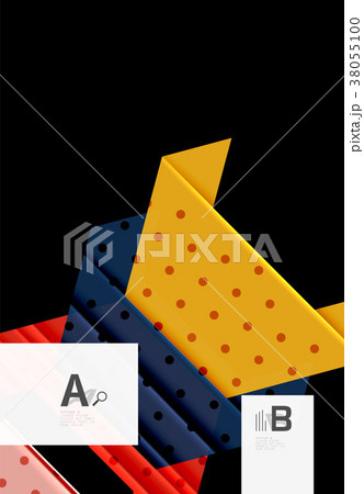 Color triangles background design 38055100