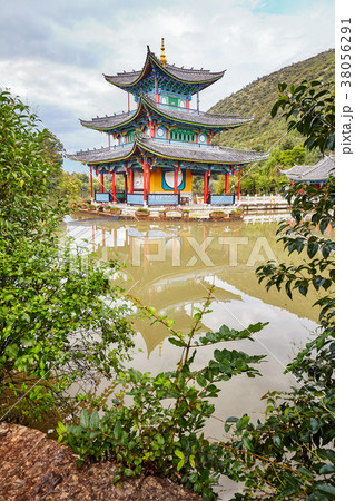 Temple in the Jade Spring Park in Lijiang, China Temple in the Jade Spring Park in Lijiang, China 38056291