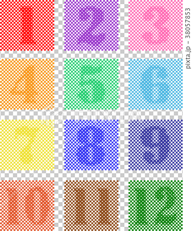 市松模様：1～12 38057853
