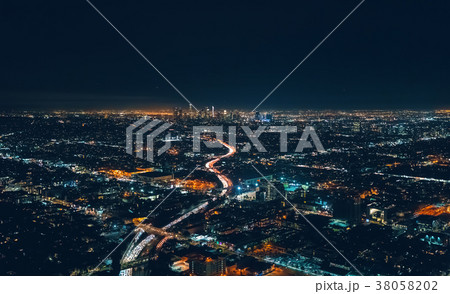 Aerial view of Downtown Los Angeles 38058202