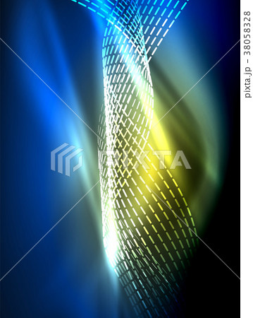 Elegant neon flowing stripes, smooth waves with Elegant neon flowing stripes, smooth waves with 38058328