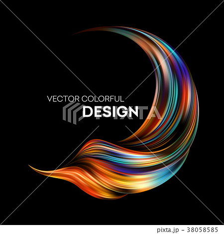 3d Abstract colorful fluid design. Vector 38058585