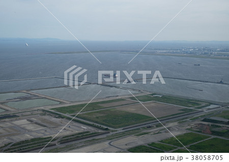 羽田上空から見た東京湾 38058705