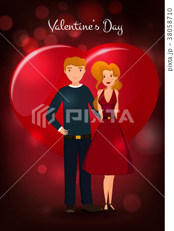 Happy Valentine's Day. Couple in love under the 38058710