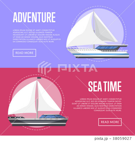 Nautical tourism flyers with sailboats Nautical tourism flyers with sailboats 38059027