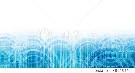 海　夏　和紙　背景  38059116