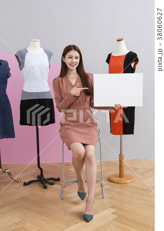 Everyday life of beautiful young woman, shopping, working concept photo in studio shot white background. 384 38060627