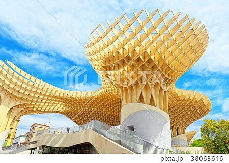 Metropol Parasol is a wooden structure  38063646