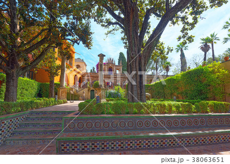 Panoramic view of inner patio  38063651