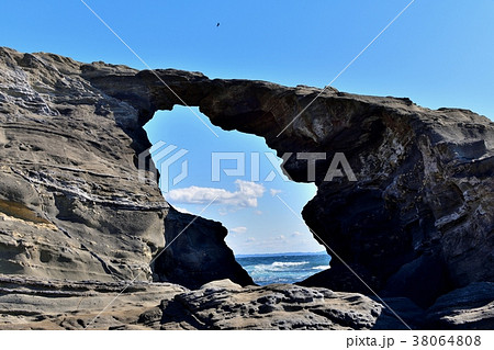 城ヶ島馬の背洞門 38064808