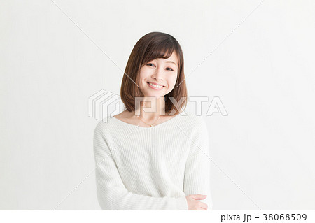 カジュアルポートレート・白バック 38068509