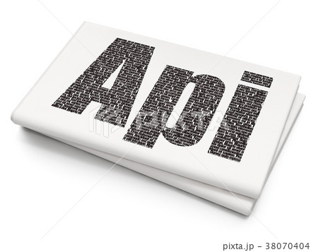 Programming concept: Api on Blank Newspaper 38070404