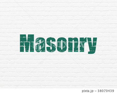 Constructing concept: Masonry on wall background 38070439