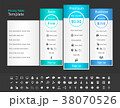 Pricing table with 3 plans and one recommended 38070526