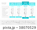 Pricing table with 4 plans with turquoise header. 38070529