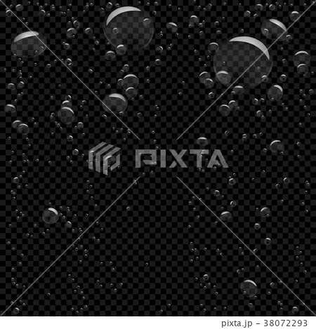 water bubbles in dark transparent 38072293