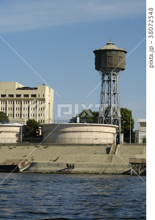 Water tower on Nile river bank. Luxor. Egypt 38072548