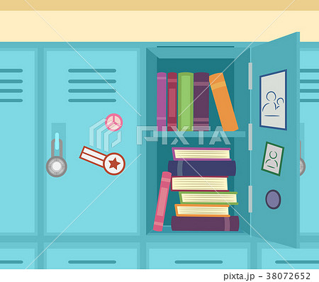 Books Lockers Illustration Books Lockers Illustration 38072652