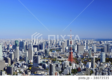 東京 都市風景 東京タワー 東京 都市風景 東京タワー 38073535