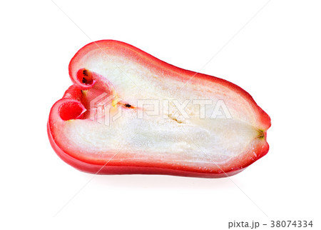 slice rose apple isolated on white background slice rose apple isolated on white background 38074334