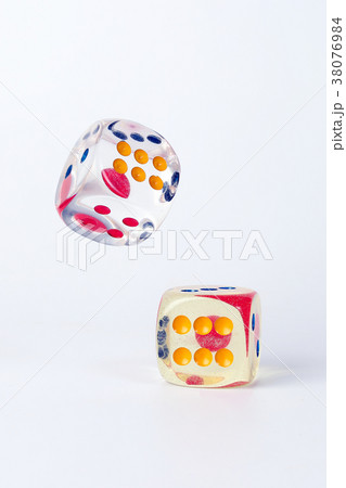 Colorful playing gaming dice 38076984